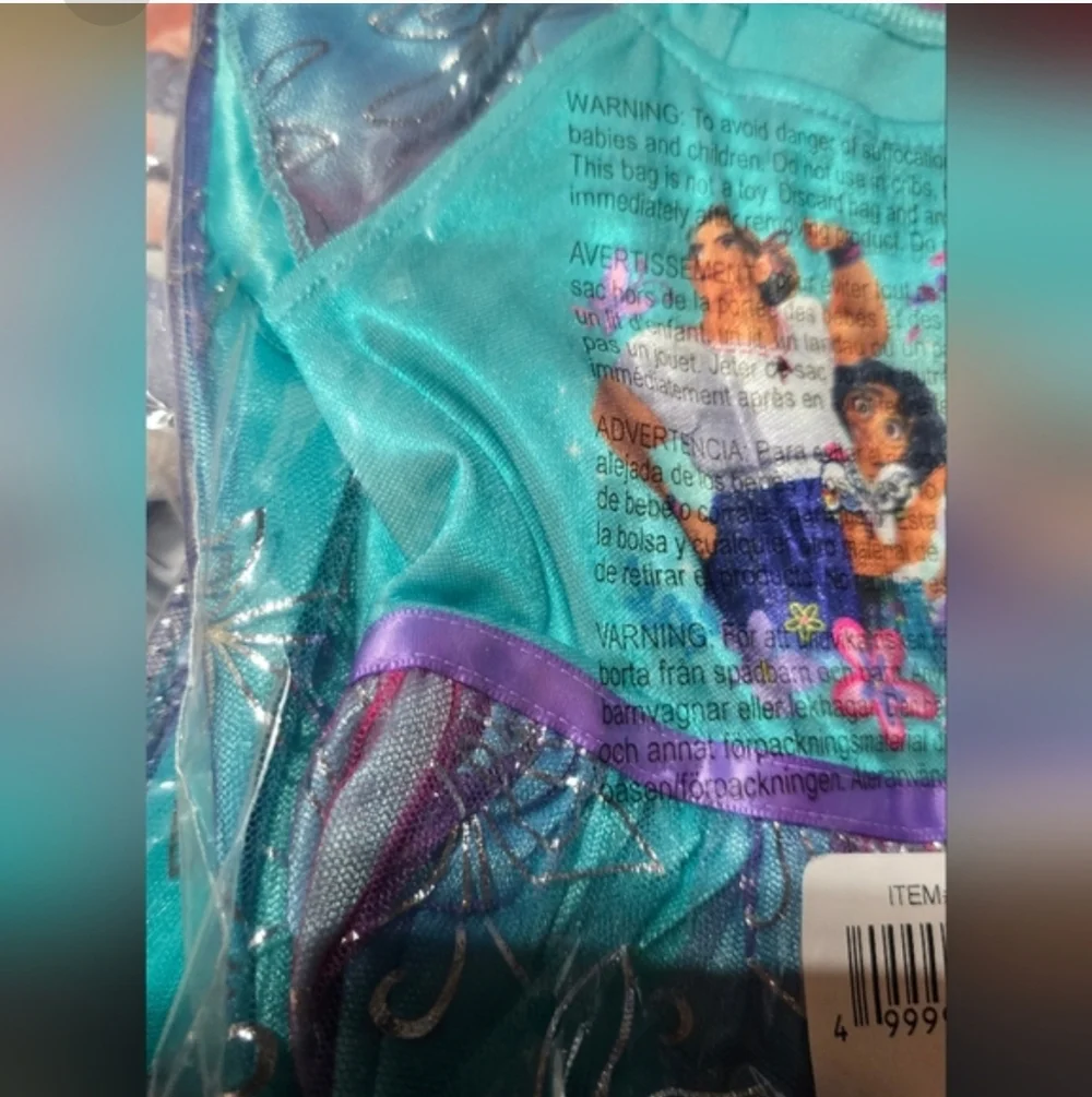 Disney Encanto Nightgown Pajama Shirt Movie Girls Fantasy Costume Dress, Nwt